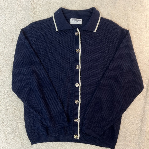 Alfred Dunner Women's Navy Cardigan Size: Petite Medium - Picture 5 of 9